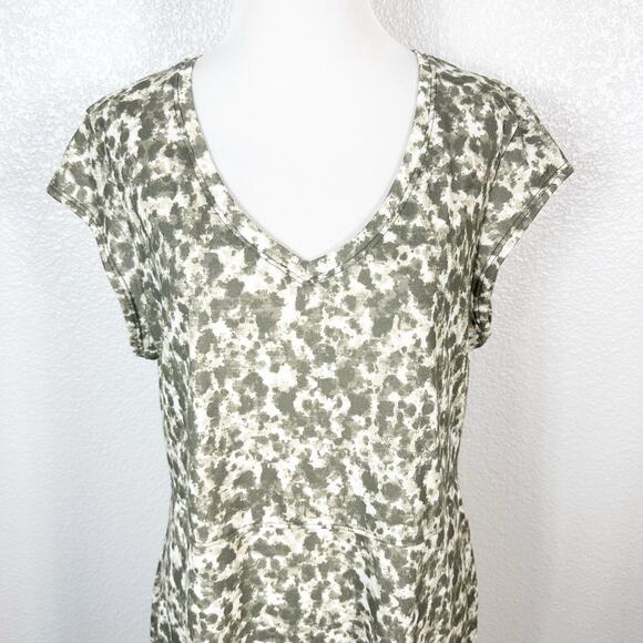 The North Face Womens EZ Tee Short Sleeve Active Dress in Green Print Size M - Picture 3 of 13